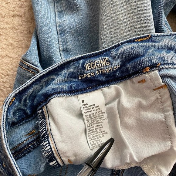 American Eagle 8 Long Jegging Super Stretch Denim Jeans Actual W 29.5 x I 31 1/4 - Picture 11 of 11